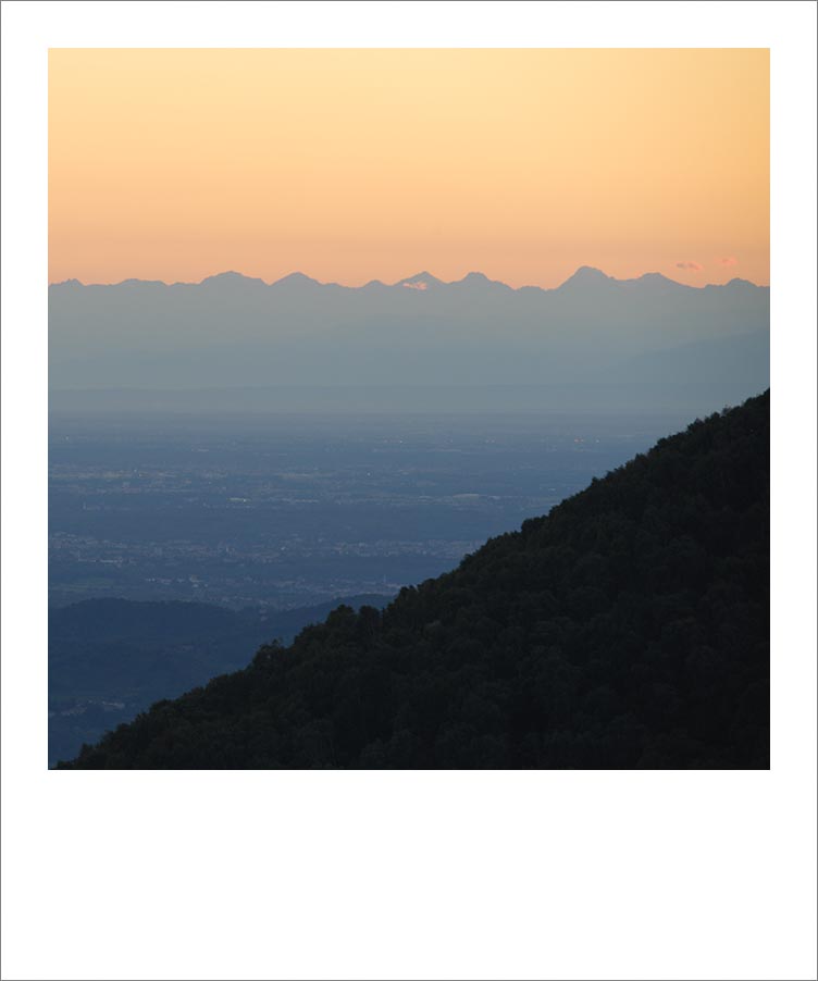 Polaroid Tramonto dal Linzone